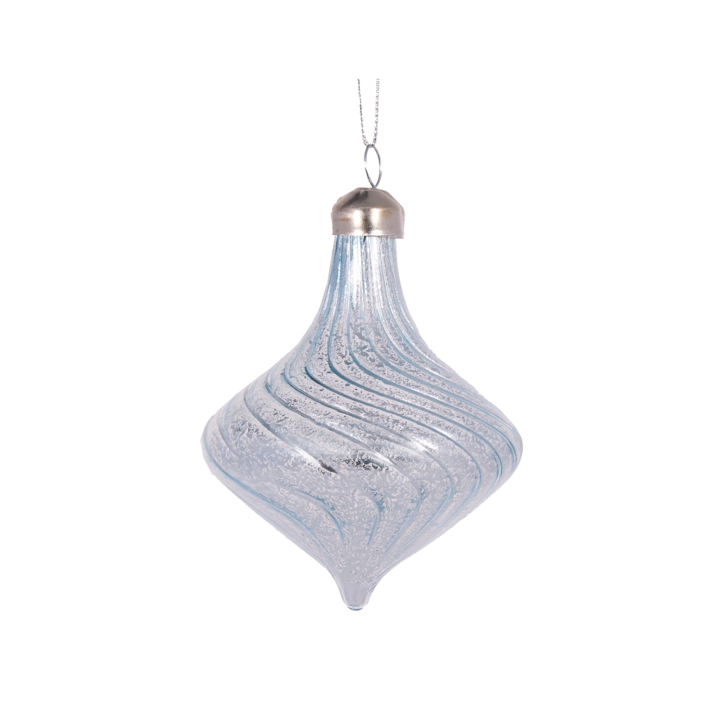 Pearl Blue Cosmic Swirl Bauble