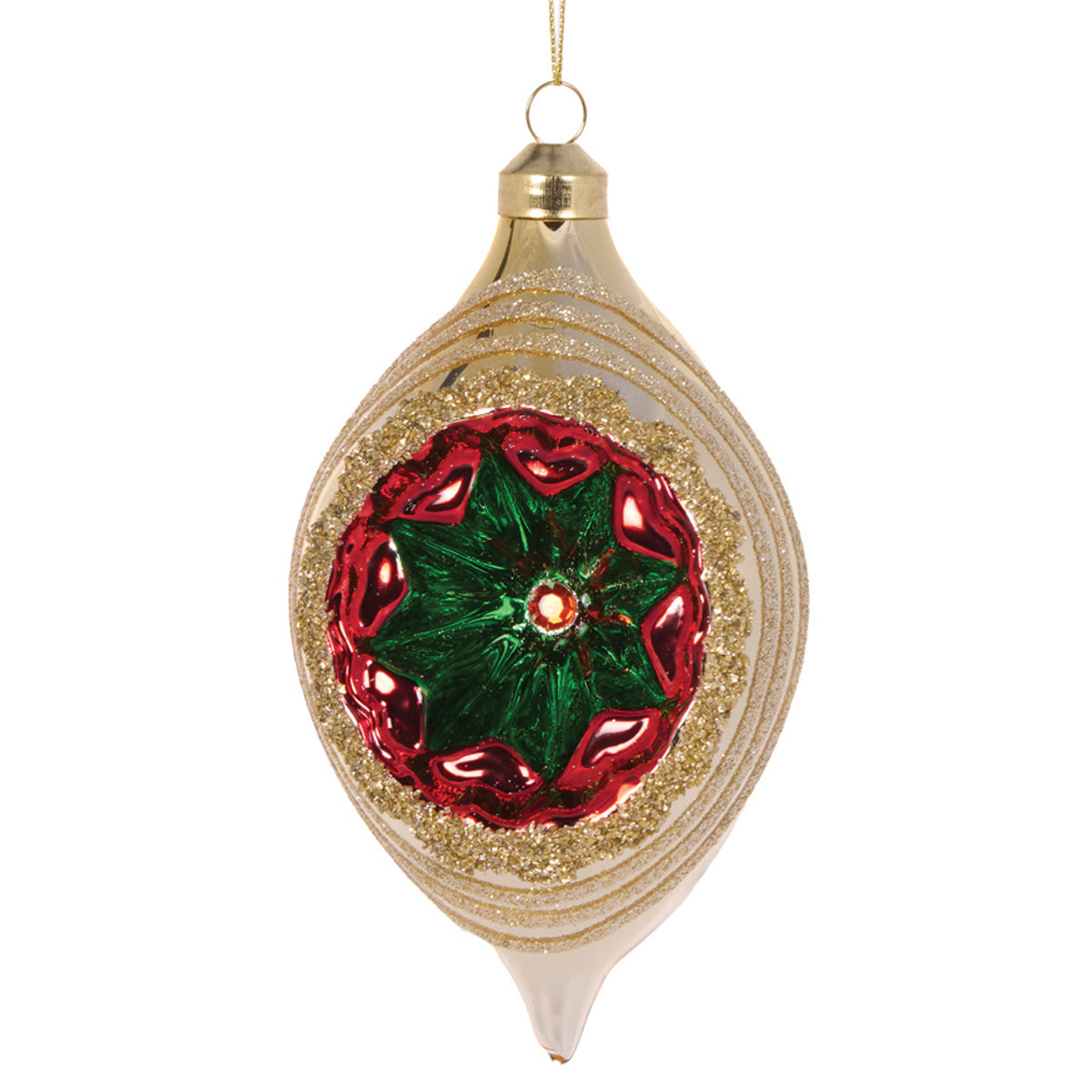 Retro Gold Vintage Drop Bauble