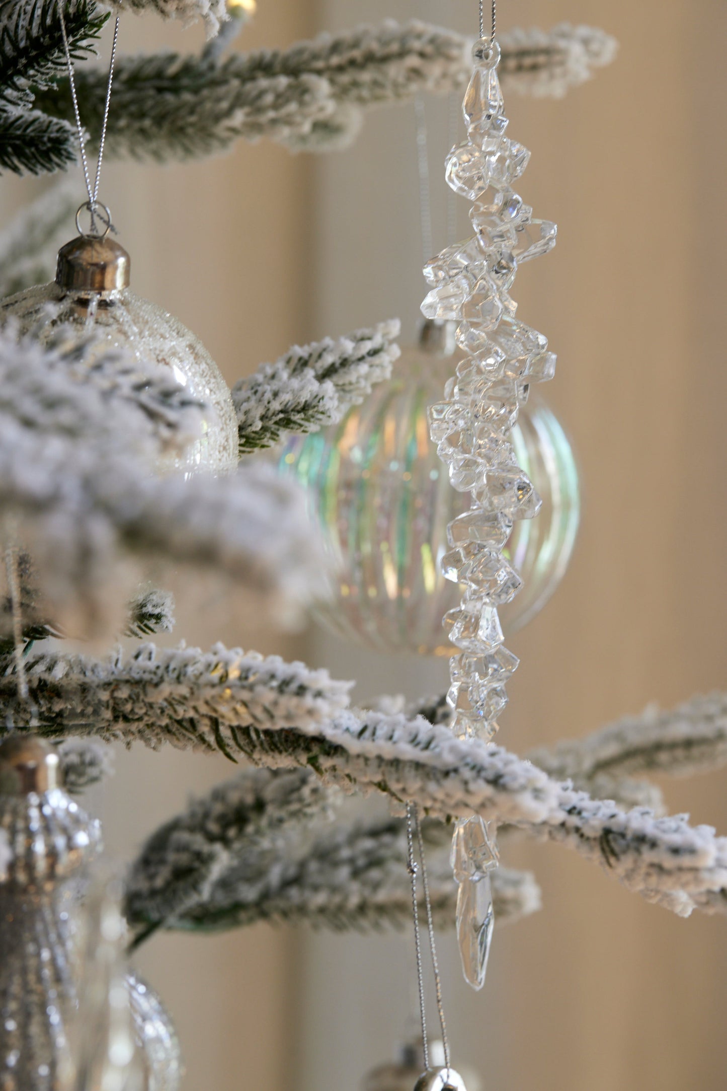 Iridescent Swirl Icicle Ornament