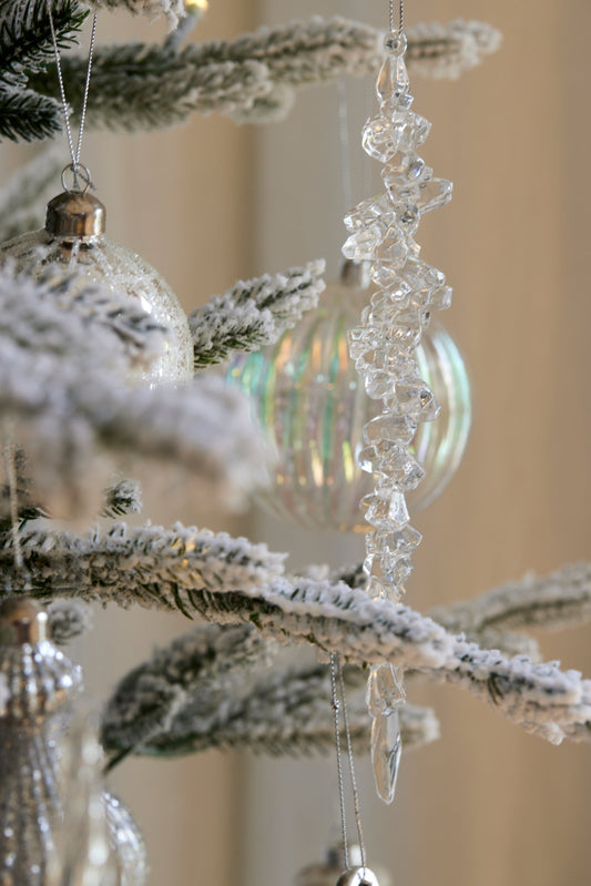 Iridescent Swirl Icicle Ornament