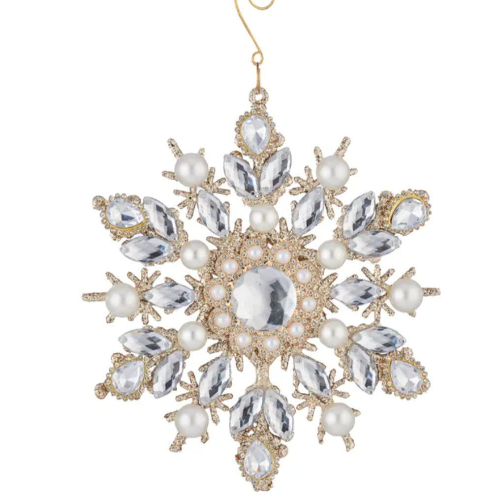 Embellished Snowflake Hanging Ornament
