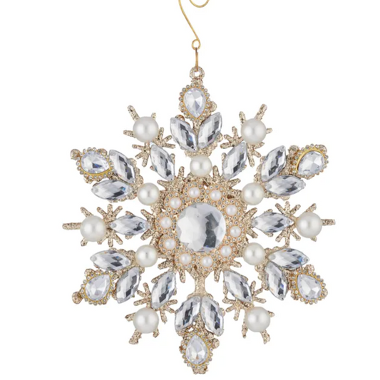 Embellished Snowflake Hanging Ornament