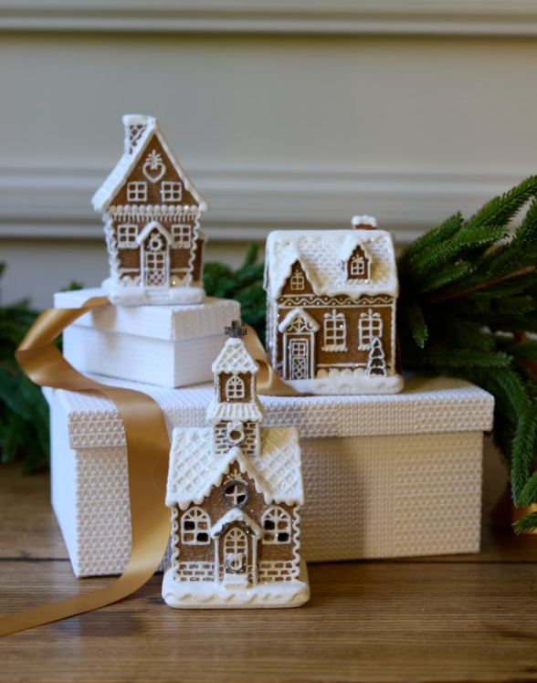 Mini LED Piped Gingerbread House With Chimney
