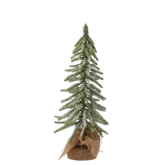 44cm Frosted Tree W/ Burlap Base