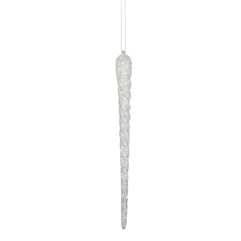 Clear Hanging Icicle Ornament