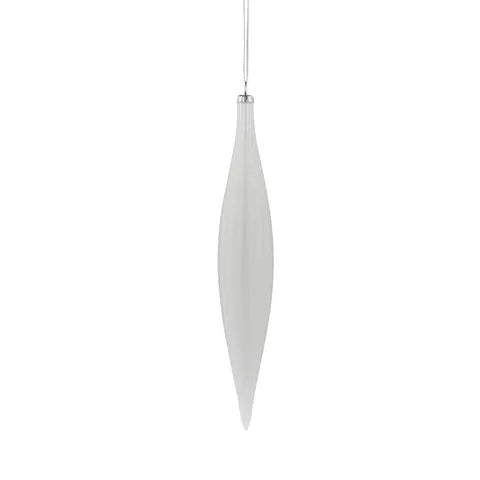Silver Glacial Drop Ornament