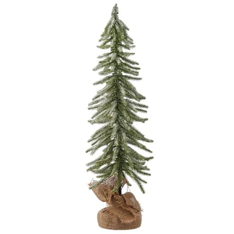55cm Frosted Tree W/ Burlap Base