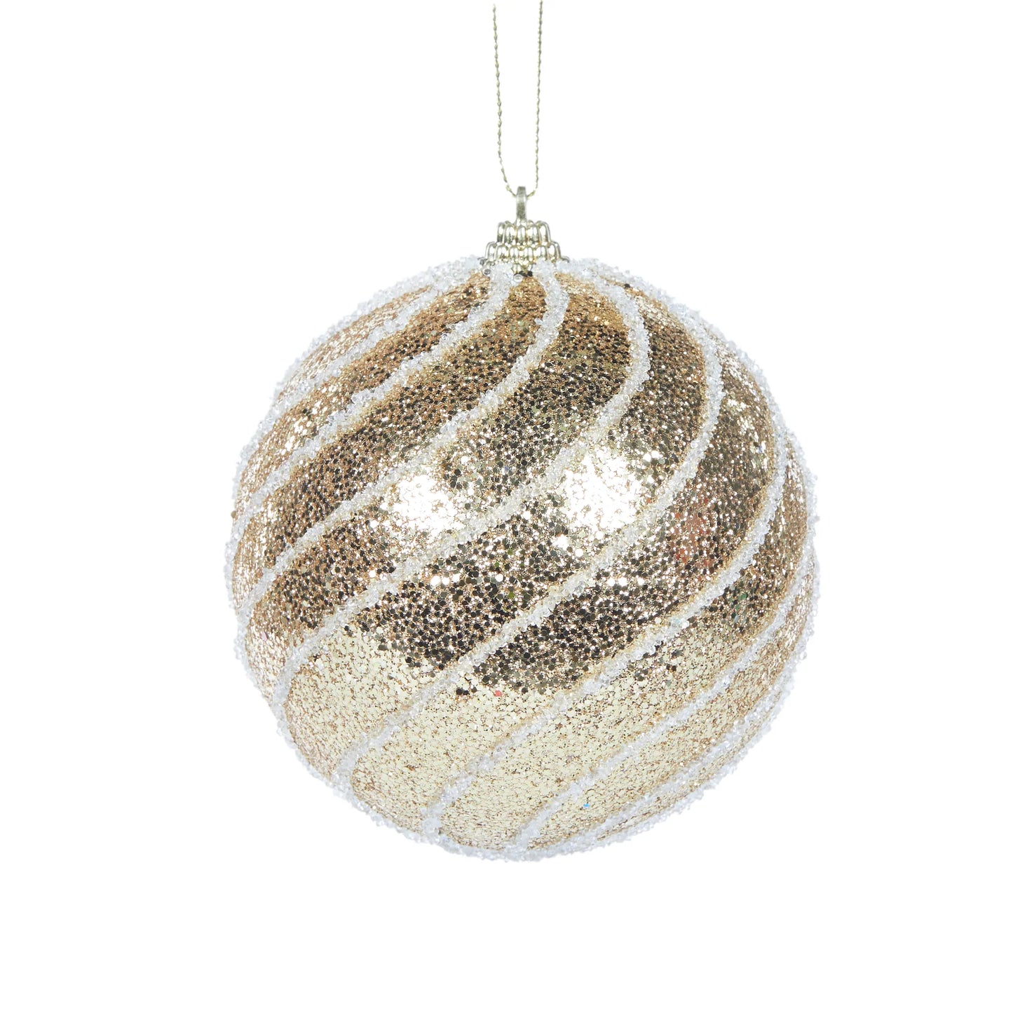 Gold Swirl Christmas Bauble
