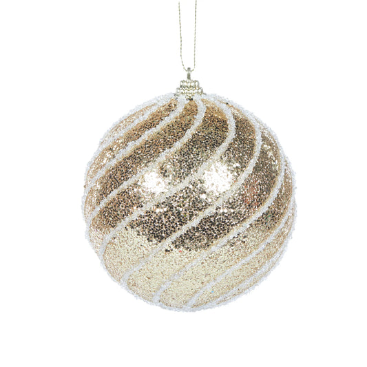 Gold Swirl Christmas Bauble