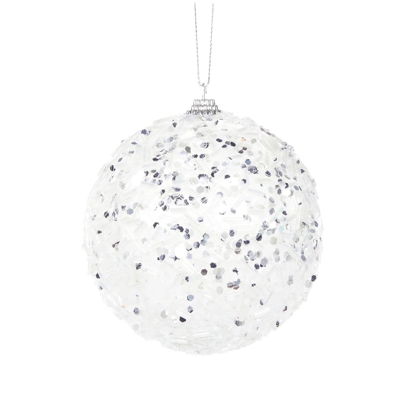 White Confetti Bauble