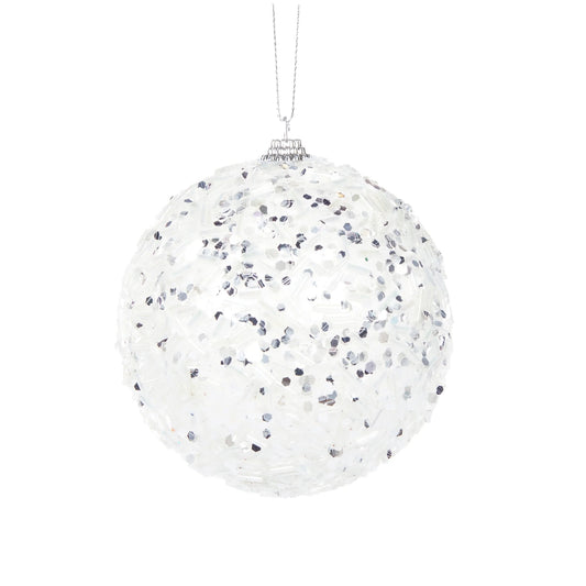White Confetti Bauble