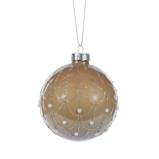 Gold Scalloped Christmas Bauble