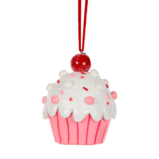 Pink Cupcake Hanging Ornament