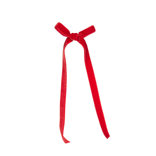 6pk Red Velvet Skinny Bows