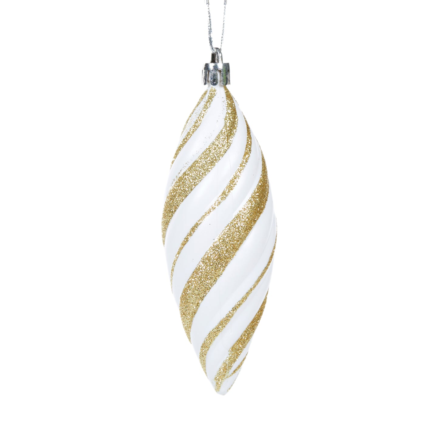 Gold Glitter Drop Christmas Bauble