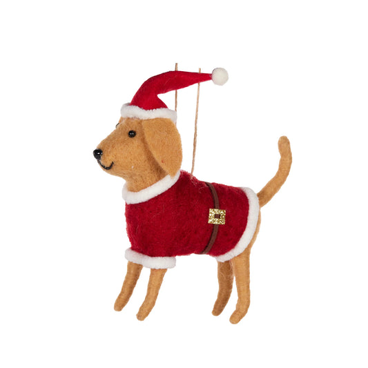 Wool Labrador in Santa Suit