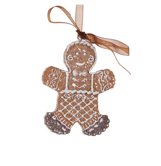 Piped Gingerbread Men Hanging Ornament