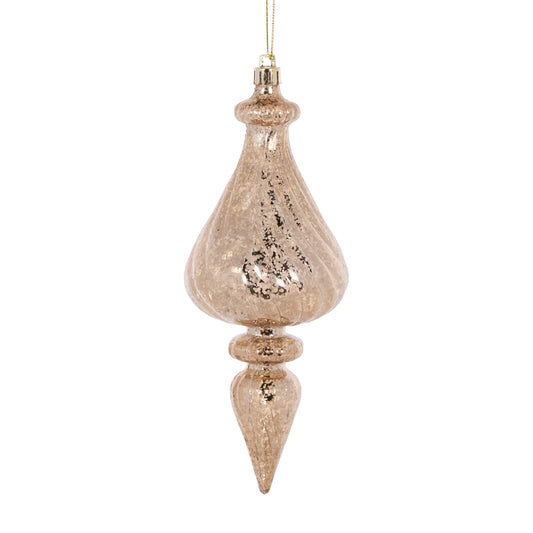 Champagne Mercury Bulb Finial Ornament