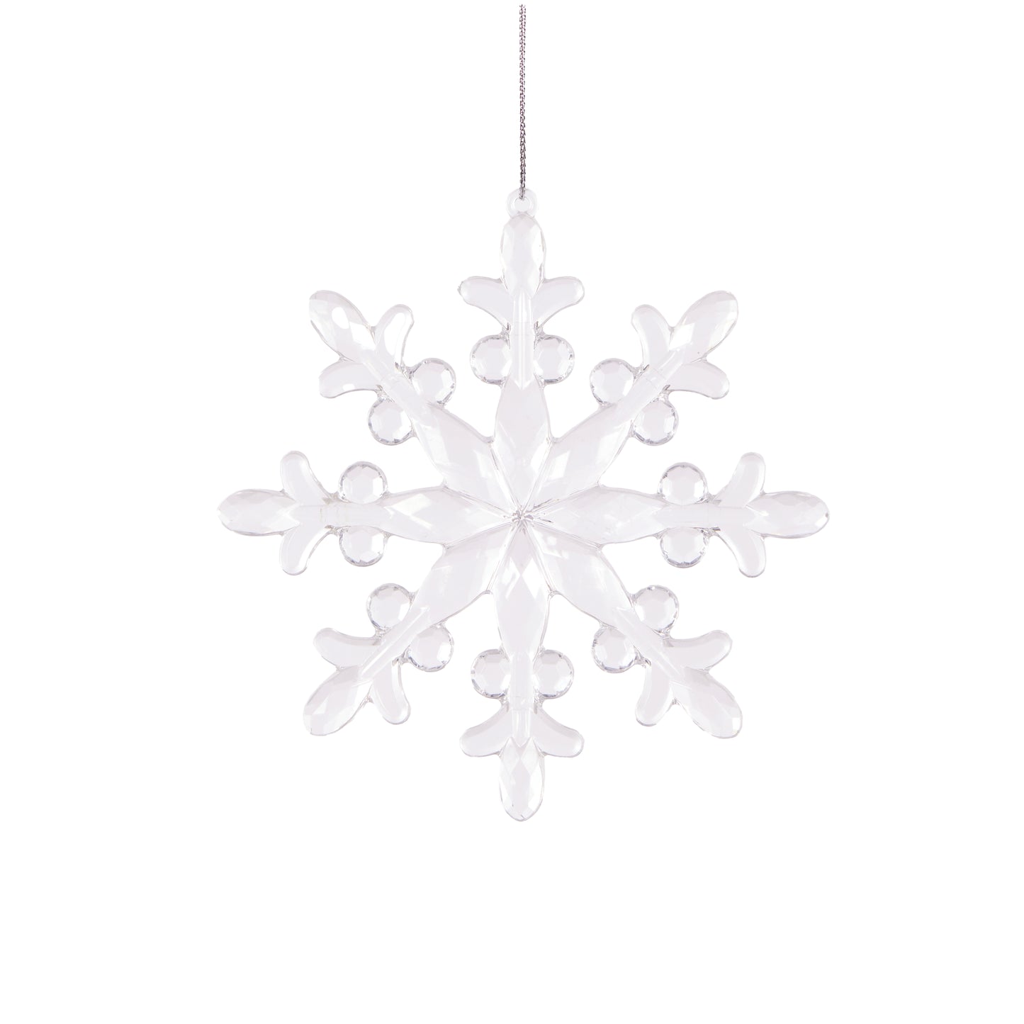 Clear Intricate Snowflake Ornament