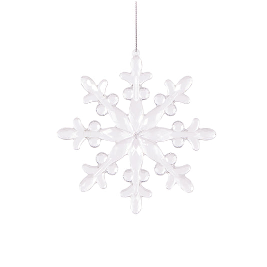 Clear Intricate Snowflake Ornament