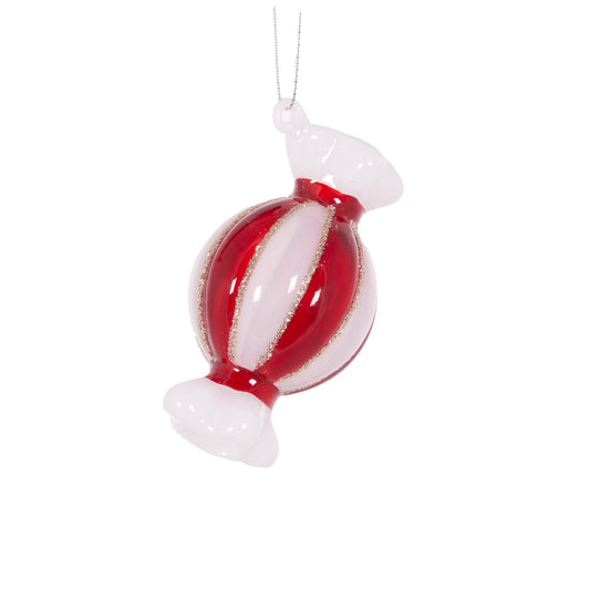 Red & White Wrapped Sweet Ornament