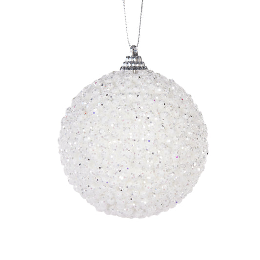 White Pebbles Christmas Bauble