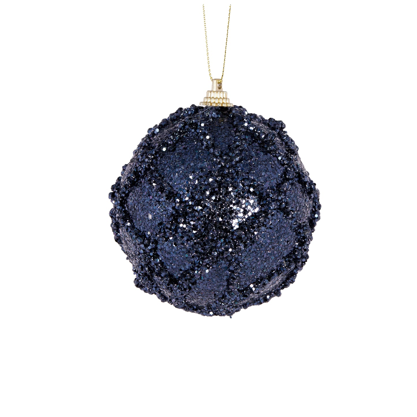 Midnight Blue Lattice Christmas Bauble