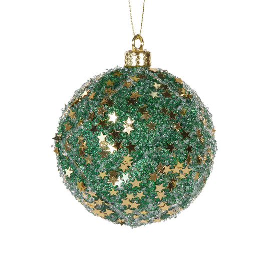 Emerald Green Lattice Christmas Bauble