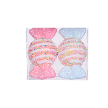 2PK Candy Wrapped Sweet Ornaments