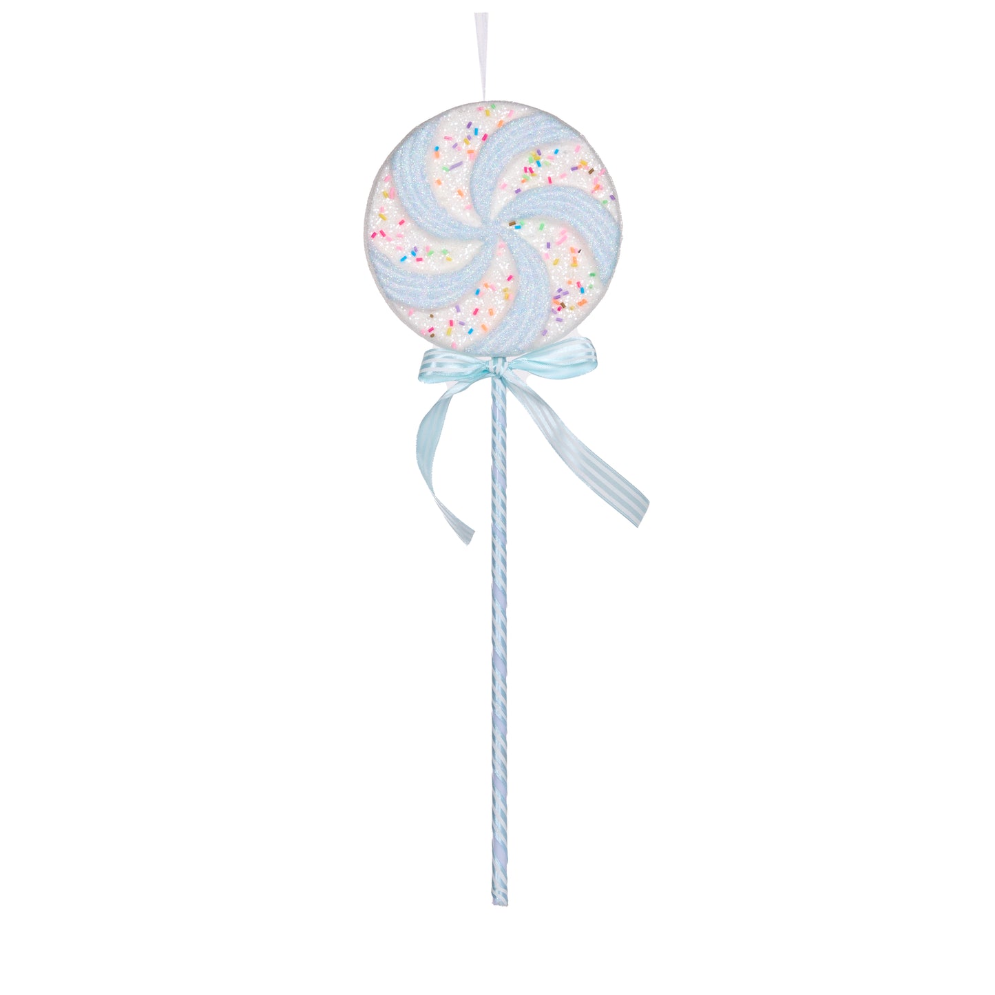 Pastel Blue Swirl Lollipop Ornament