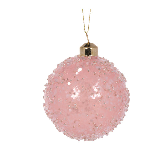 Pink Flaked Bauble