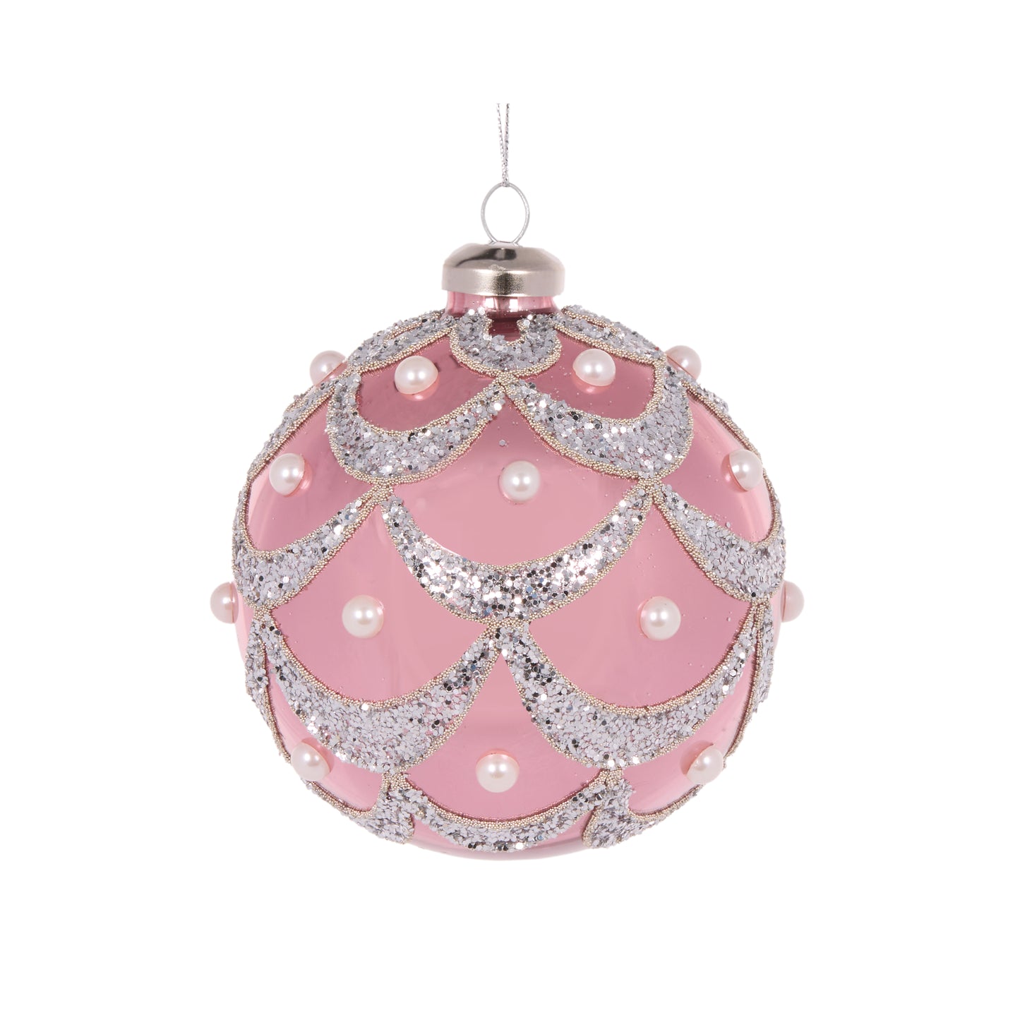 Pink Pearl Embellished Bauble