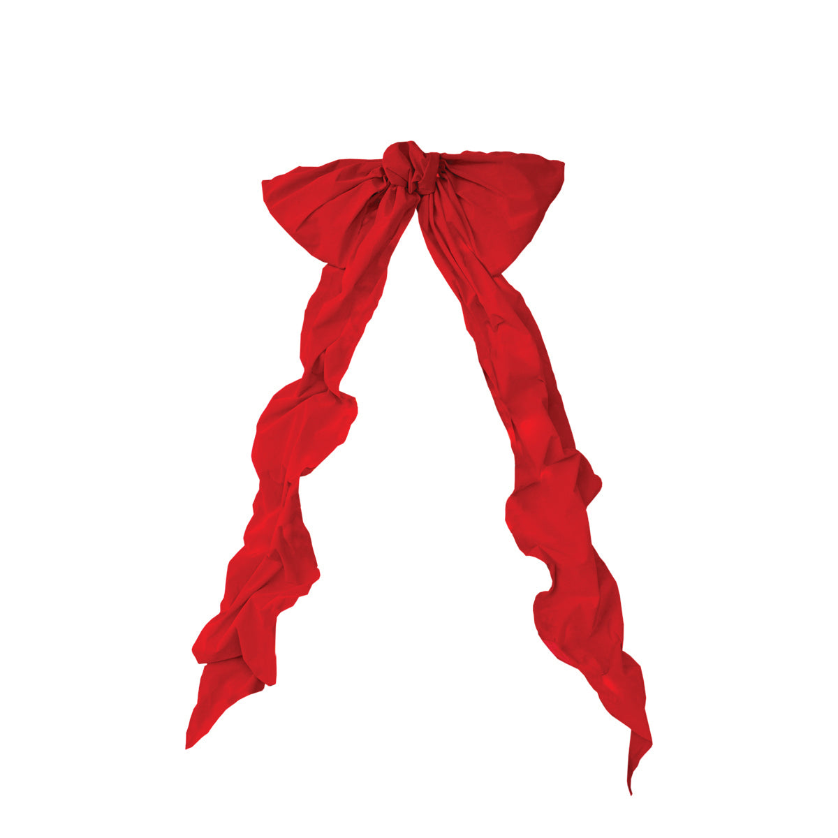 Luxe Red Velvet Bow Tree Topper