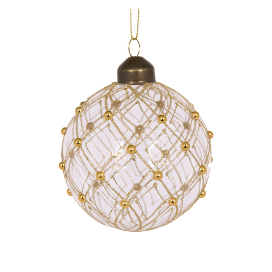 Champagne Quilted Pearl Bauble