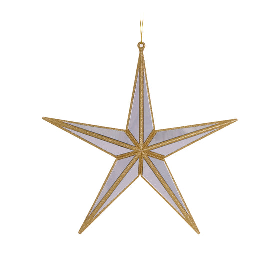 5 Point Gold Hanging Star Ornament