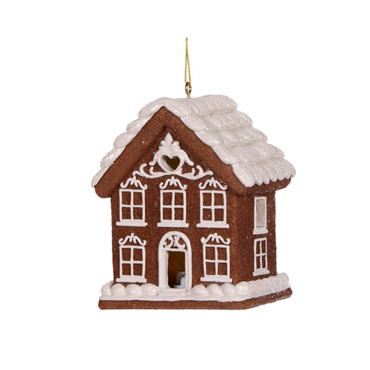 LED Gingerbread Cottage Hanging Ornament