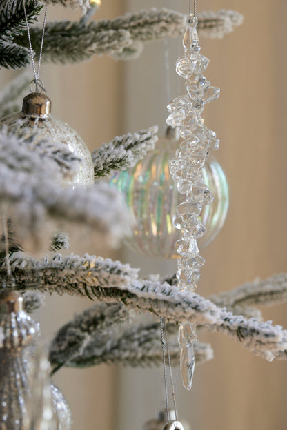 Iridescent Swirl Icicle Ornament