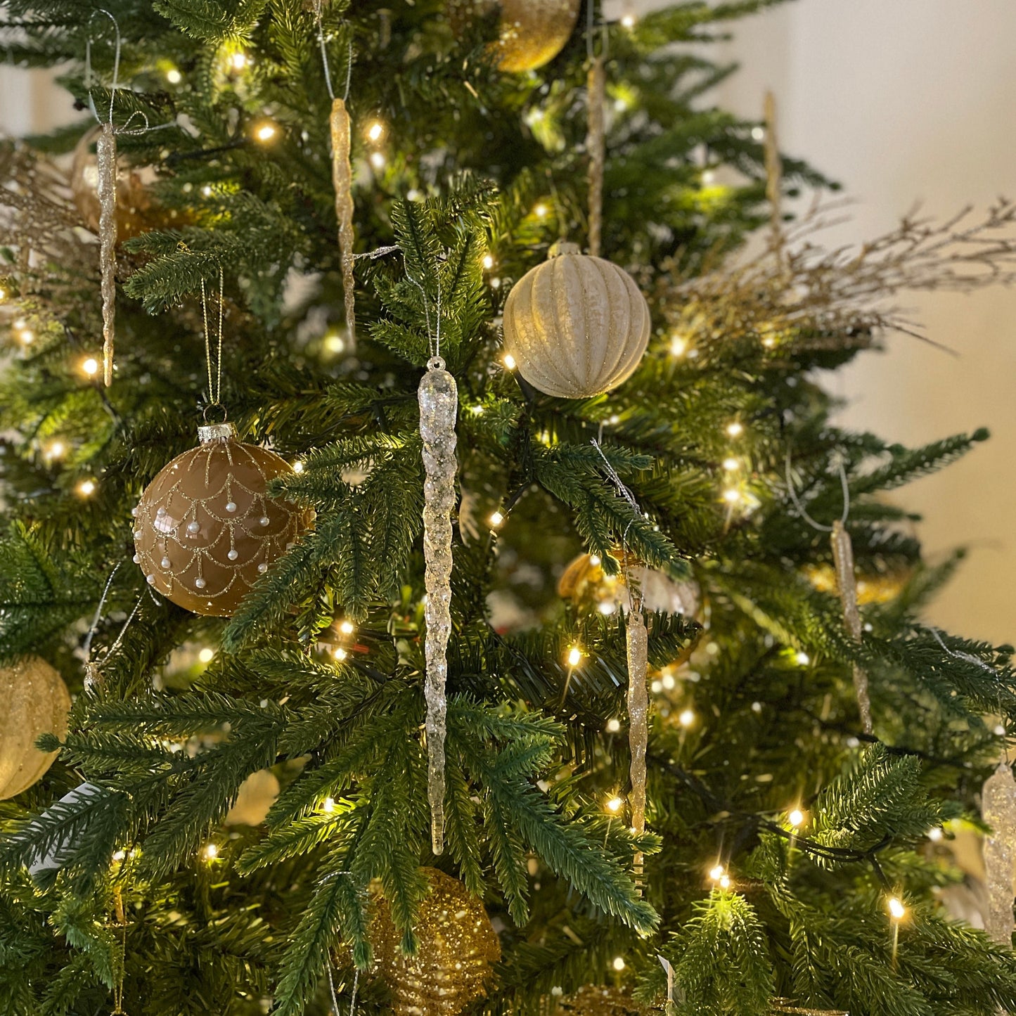 Silver Hanging Icicle Ornament