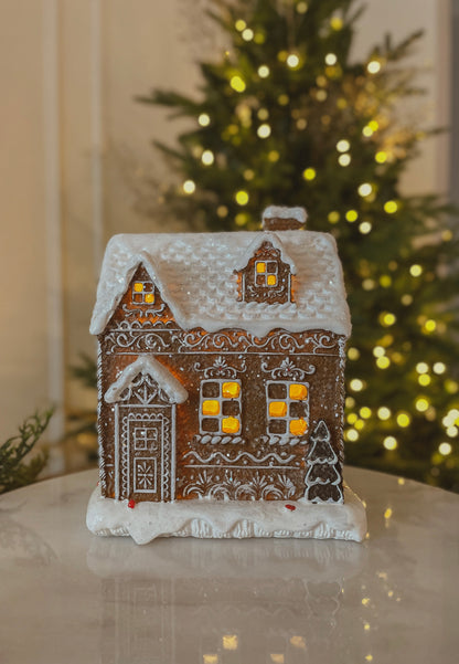 LED Gingerbread Hotel with Windows