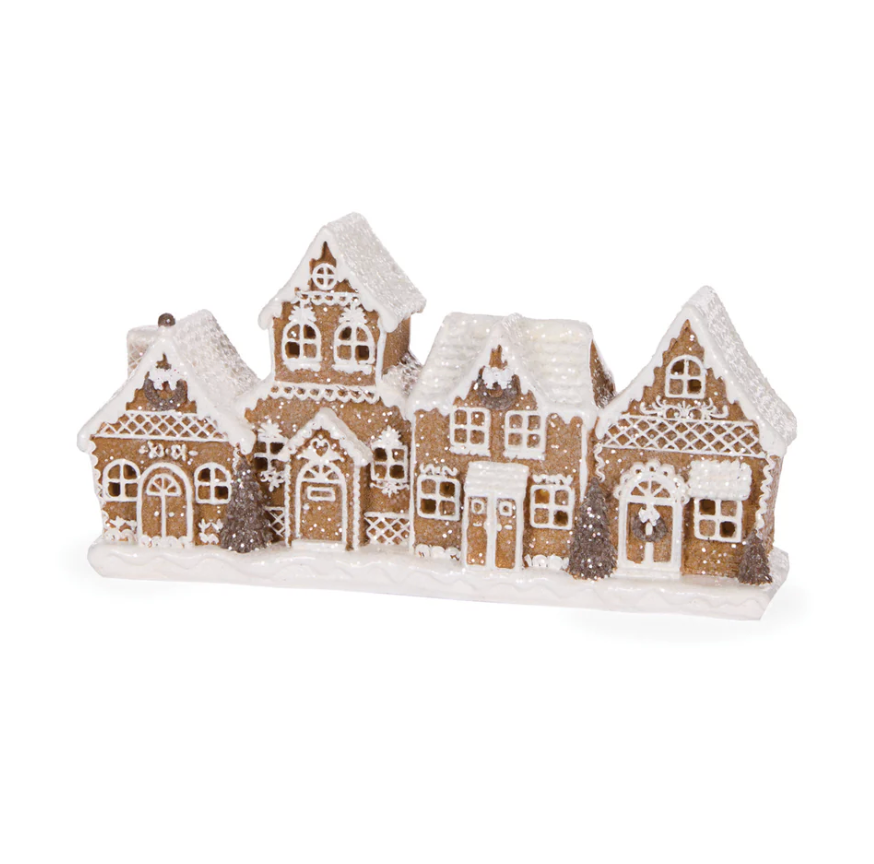 LED Piped Gingerbread Village