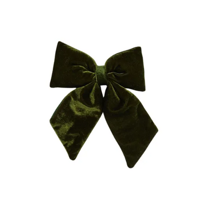 Velvet Green Bow Ornament