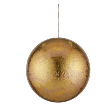 15cm Antique Finish Gold Bauble