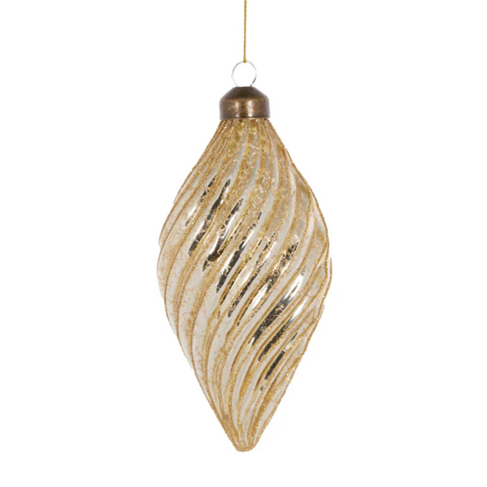 Gold Swirl Drop Bauble