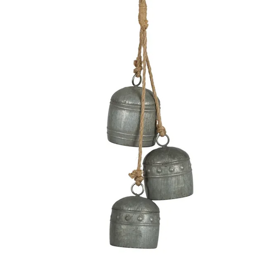 Set of 3 Rustic Metal Hanging Bells