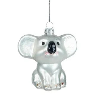 Glass Koala Christmas Ornament