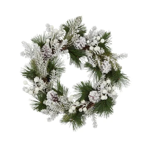 Snowy Pinecone Wreath