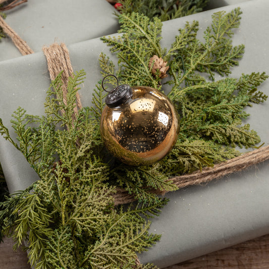 Bronze Kugel Christmas Bauble