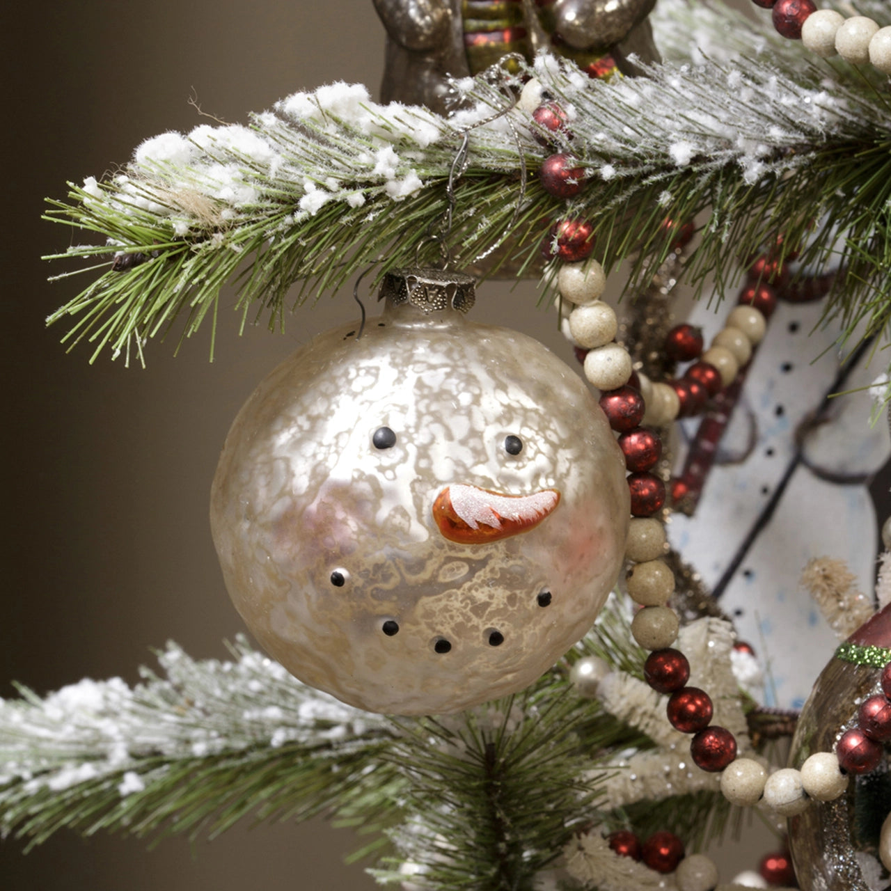 Snowman Head Christmas Ornament