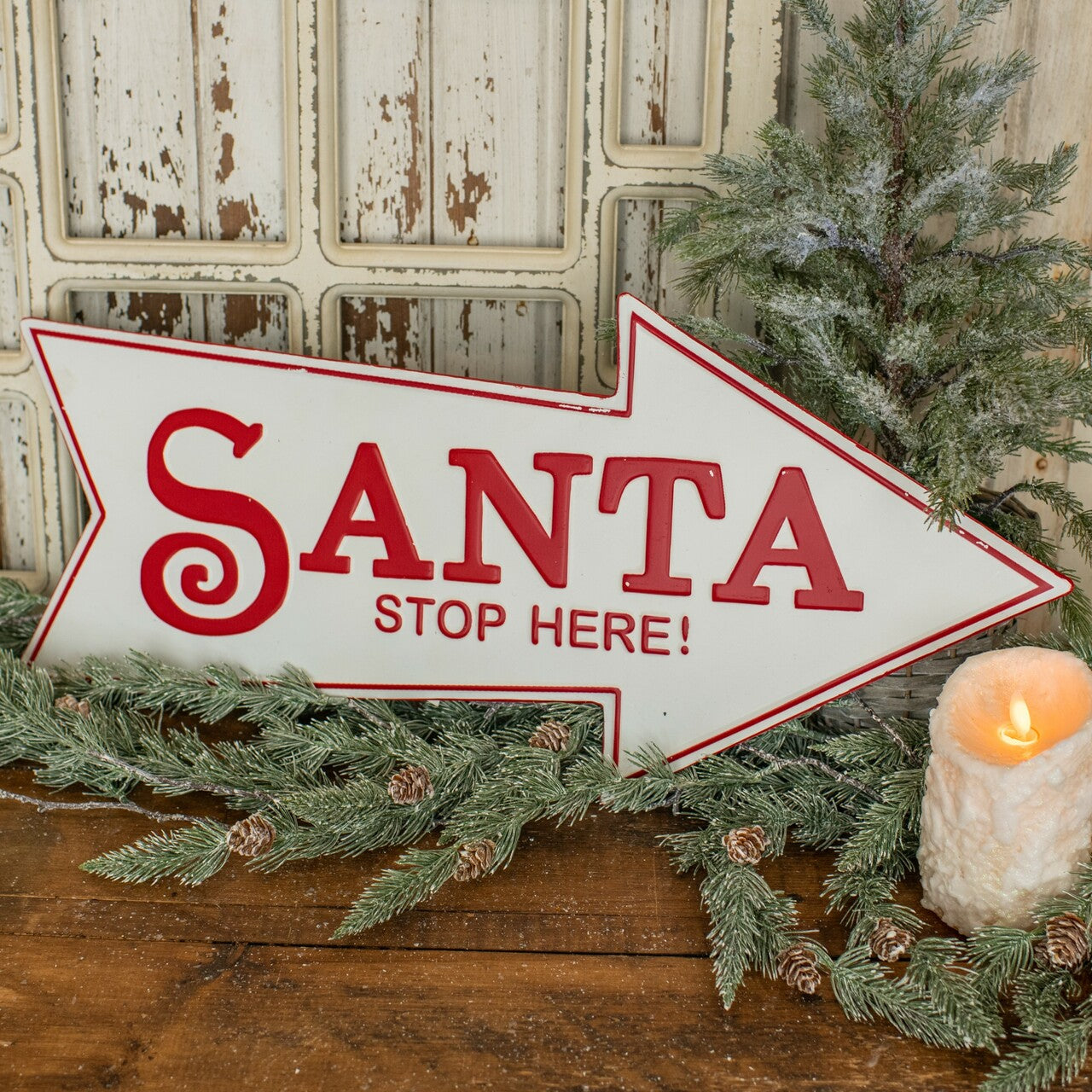 Santa Stop Here Sign