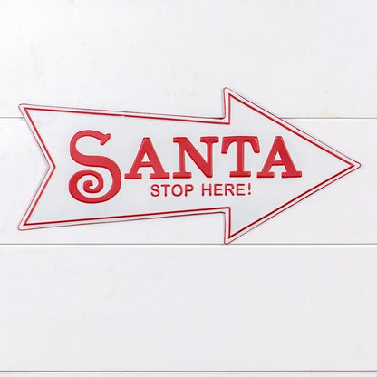 Santa Stop Here Sign